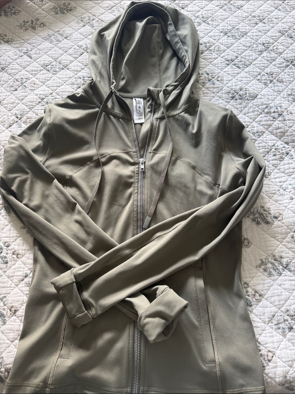 Love Tree Olive Green Hooded Zip Bomber Jacket